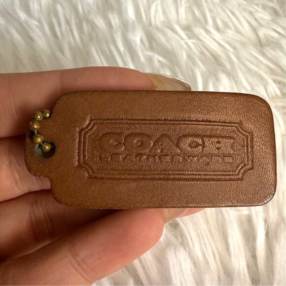 Vintage COACH Fob Bag Charm Hang tag Hangtag - Picture 1 of 2